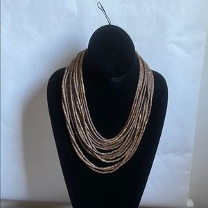 Multi-strand Coconut Shell Bead Bib Necklace, Talbots